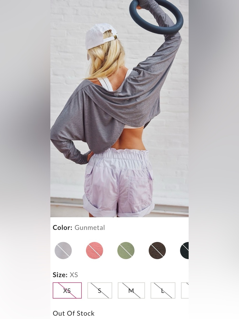 FP Movement by Free People ~ Tempo Resolution Layer ~ XS ~ Color: Gunmetal ~ NWT - Picture 2 of 15